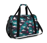 Sac de voyage à motif flamant rose tropical pour filles, garçons, femmes, hommes, flamants roses, sac de week-end, sac à bandoulière pour voyage, sport, gym