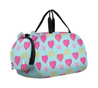 Sac de voyage à motif floral et fleurs de printemps violet pour filles, sac de voyage, sac de nuit, bagage à main pour garçons, Les cœurs adorent les couleurs pastel vibrantes, Classique