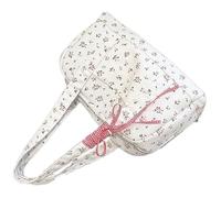 Sac de voyage à motif floral - Grand sac de transport à motif floral - Sac à bandoulière imperméable avec nœud - Sac de week-end mignon à emporter - Rangement souple pour le yoga, le train, 2, Voir