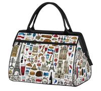 Sac de voyage à motif France Paris pour femmes, hommes, enfants, garçons, filles, week-end, sac fourre-tout de 24 L, sac fourre-tout pour sport, gym, yoga, couleur, Big, Organiseur de sac