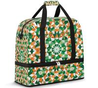 Sac de voyage à motif indien pour femmes et hommes, sac de week-end, sac fourre-tout pliable et séparé, 47 l pour le sport, la gym, le yoga, couleur, 47 L, Organiseur de sac