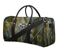 Sac de voyage à motif lémurien à queue d'anneau pour femmes, hommes, filles, garçons, week-end, sac fourre-tout de 22,7 L, sac fourre-tout pour sport, gym, yoga, couleur, 22.7L, Organiseur de sac