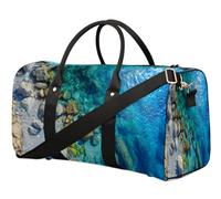 Sac de voyage à motif océan pour femmes, hommes, filles, garçons, week-end, 22,7 L, sac fourre-tout pour le sport, la gym, le yoga, couleur, 22.7L, Organiseur de sac