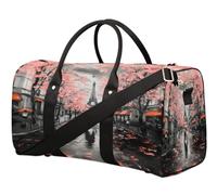 Sac de voyage à motif Tour Eiffel pour femmes, hommes, filles, garçons, week-end, sac de nuit 22,7 L, sac fourre-tout pour le sport, la gym, le yoga, couleur, 22.7L, Organiseur de sac