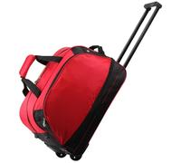 Sac De Voyage à Roulette Sac de Voyage à roulettes for Homme 56 L, imperméable, Pliable, à roulettes, avec Extension de Bagages(Red)