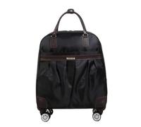 Sac De Voyage à roulettes Sac à Main de Voyage for Femmes, Sacs à roulettes for Filles, Cabine étanche, Valise à roulettes Oxford étanche pour Les Voyages, Le Travail Et Les Loisirs(Black,Small)