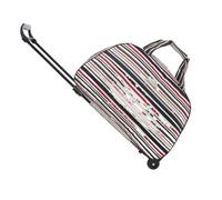 Sac De Voyage à roulettes Sac de Voyage for Femmes et Hommes, Sac à Bagages Roulant, roulettes avec Tige Traction(Color Stripe M)