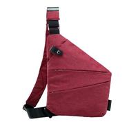 Sac de voyage antivol sécurisé pour ordinateur portable, sac à dos croisé antivol de voyage, sac à dos de voyage d'affaires, sac à dos croisé antivol de voyage, sac léger, Rouge, Consulte la
