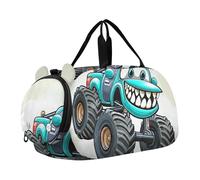 Sac de voyage avec compartiment à chaussures Motif famille de cerfs, Cartoon Blue Monster Truck, Classique