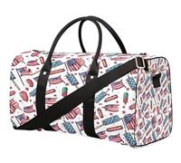 Sac de voyage avec drapeau américain du 4 juillet pour femmes, hommes, filles, garçons, week-end, sac fourre-tout de 22,7 L, sac fourre-tout pour sport, gym, yoga, couleur, 22.7L, Organiseur de sac