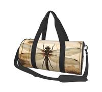 Sac de voyage avec drapeau irlandais agitant le week-end pour homme et femme Grande capacité Sac de sport en toile Sac fourre-tout pour voyage yoga, Libellule sur tournesol, Taille unique
