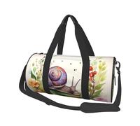 Sac de voyage avec drapeau peint - Sac de voyage pour homme et femme - Grande capacité - Sac de sport en toile pour voyage, yoga, Joli escargot, Taille unique