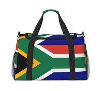 Sac de voyage avec grand espace imprimé drapeau sud-africain, 39,7 x 33,0 x 25,6 cm, sac de gym élégant