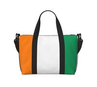 Sac de voyage avec imprimé drapeau de la Côte d'Ivoire, sac de sport, sac de nuit, sac de week-end pour homme et femme, noir, One Size