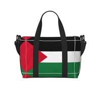 Sac de voyage avec imprimé drapeau de la Palestine, sac de sport, sac de nuit, sac de week-end pour homme et femme, noir, One Size