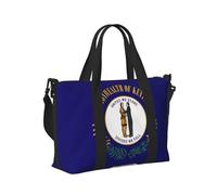 Sac de voyage avec imprimé drapeau de l'État du Kentucky, sac de voyage, sac pour articles personnels, pour voyage, gym, sport, week-end, Noir , Taille unique