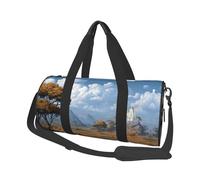 Sac de voyage avec imprimé paysage du monde - Sac de gym pliable pour femme - Grand sac fourre-tout pour le sport et les voyages