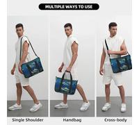 Sac de voyage avec imprimé requins marteaux, sac de voyage, sac pour articles personnels, pour voyage, gym, sport, week-end, Noir , Taille unique