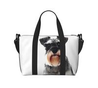 Sac de voyage avec imprimé schnauzer bien comporté, sac de voyage, sac pour articles personnels, pour voyage, gym, sport, week-end, Noir , Taille unique