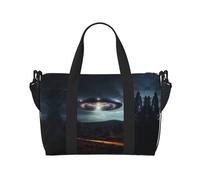 Sac de voyage avec imprimé Ufo At Night Splendid, pour salle de sport et voyage, idéal pour les escapades sportives du week-end, noir, One Size