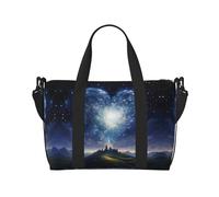 Sac de voyage avec motif étoiles filantes - Idéal pour les événements sportifs de week-end - Noir - Taille unique, Noir , Taille unique