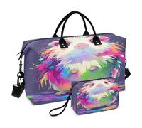 Sac de voyage avec sangle réglable pour la randonnée, multifonction, style kawaii, hamster, peinture d'art