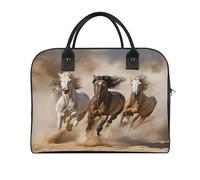 Sac de voyage avec trois chevaux de course à pied, sac fourre-tout, sac de gym, sac de week-end, sac de nuit pour voyage, plage, fitness, yoga, natation, style, taille unique, Style :, Taille unique