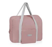 Sac de voyage - Betlewski - Pliable - Poche - Tissu polyester - Sac de week-end - 3 couleurs - Deux poignées de transport, Rose, Décontracté