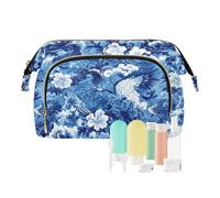 Sac de voyage bleu clignotant mystérieux Phénix Sac de voyage portable Sac de rangement de salle de bain Sacs cosmétiques pour sac à main pour accessoires de voyage