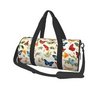 Sac de voyage bohème mandala fleurs colorées sac de nuit pour homme femme grande capacité sac de sport sac fourre-tout en toile pour voyage yoga, Papillon vintage., Taille unique