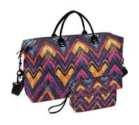 Sac de voyage bohème - Sac de sport - Sans couture - Motif tribal - Pour femme - Avec trousse de toilette - Sac fourre-tout de voyage - Sac de natation, Multi 81, Taille unique
