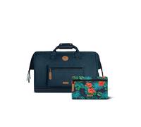 CABAIA - Sac de Voyage Duffle Adventurer Reykjavik 40L - Compatible Bagage Cabine 45x30x29 - Déperlant & Certifié Vegan - 2 Poches - Compartiment à Chaussures - Sac Week-End, Sac de Sport - Bleu