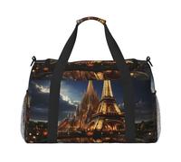 Sac de voyage Cathédrale de la Sainte Famille et Tour Eiffel, sac de voyage pour homme et femme, adapté pour les voyages et les activités de plein air