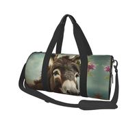Sac de voyage coloré baleine sur arc-en-ciel sac de nuit pour homme femme grande capacité sac de sport sac fourre-tout en toile pour voyage yoga, Animaux ânes, Taille unique