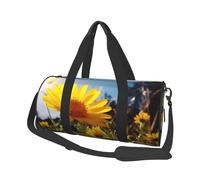 Sac de voyage coloré baleine sur arc-en-ciel sac de nuit pour homme femme grande capacité sac de sport sac fourre-tout en toile pour voyage yoga, Fleur jaune sous le soleil, Taille unique