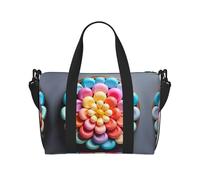 Sac de voyage coloré de grande capacité avec bandoulière réglable, adapté pour le sport, la pêche et le fitness.