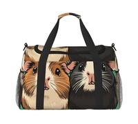 Sac de voyage compact avec deux cochons d'Inde, résistant à l'eau, sac de sport, sac fourre-tout de w nd pour homme et femme