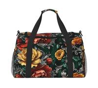 Sac de voyage compact élégant et résistant à l'eau, motif tapisserie florale, sac de sport et w nd pour homme et femme