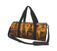 Sac de voyage créatif imprimé culture africaine avec poche et sangle réglable, grand sac de gym, sac de yoga tendance pour homme et femme, noir, taille unique, mode, noir, taille unique, mode, Noir ,
