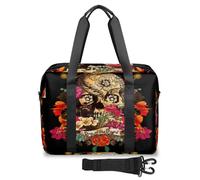 Sac de voyage Day of The Dead - Motif tête de mort - Pour femmes, hommes, filles, garçons - 32 l - Grand sac fourre-tout pour voyage, sport, salle de sport, couleur, Big, Organiseur de sac