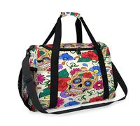 Sac de voyage Day of The Dead pour filles, garçons, femmes, hommes, crânes en sucre, fleurs, week-end, sac à bandoulière, sac à main pour voyage, sport, gym
