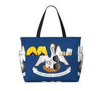 Sac de voyage de grande capacité avec imprimé drapeau de l'État de Louisiane pour femme, sac fourre-tout de plage, sac de sport, pour voyage, gym, vacances