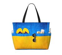 Sac de voyage de grande capacité avec imprimé drapeau ukrainien pour femme, sac fourre-tout de plage, sac de sport, pour voyage, gym, vacances