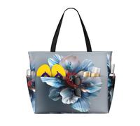 Sac de voyage de grande capacité avec imprimé floral 3D pour femme, sac fourre-tout de plage, sac de sport, pour voyage, gym, vacances