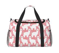 Sac de voyage de grande capacité avec imprimé lama alpaga pour usage quotidien, noir, One Size