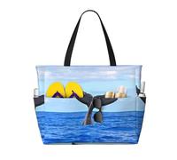Sac de voyage de grande capacité de 30 L - Queue de baleine - Sac de voyage à la main - Sac fourre-tout pour homme et femme, Noir , Large Capacity Beach Travel Bag, Sac à vêtements de voyage