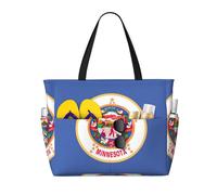 Sac de voyage de grande capacité pour femme avec imprimé drapeau de l'État du Minnesota, sac de sport, sac de voyage, de gym, de vacances