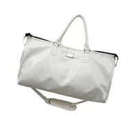 Sac de voyage de grande capacité pour les voyages de courte durée, voyage d'affaires, sac de transport à main pratique en cuir PU, sac à bandoulière, sac de sport court voyage, blanc, Beauté de masse