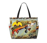 Sac de voyage de grande capacité pour pêche à la truite de Brook - Idéal pour les vacances, le camping, les courses, les déménagements