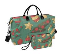 Sac de voyage de Noël avec bandoulière réglable pour le week-end, sac de sport avec sangle réglable pour voyage pliable, Noël Merry Christmas, 1 size